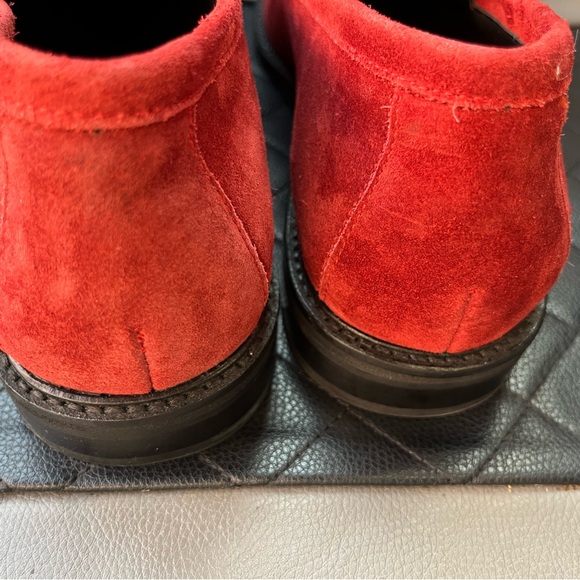 Steve Madden Vibrant Red Suede Loafers - Picture 6 of 9